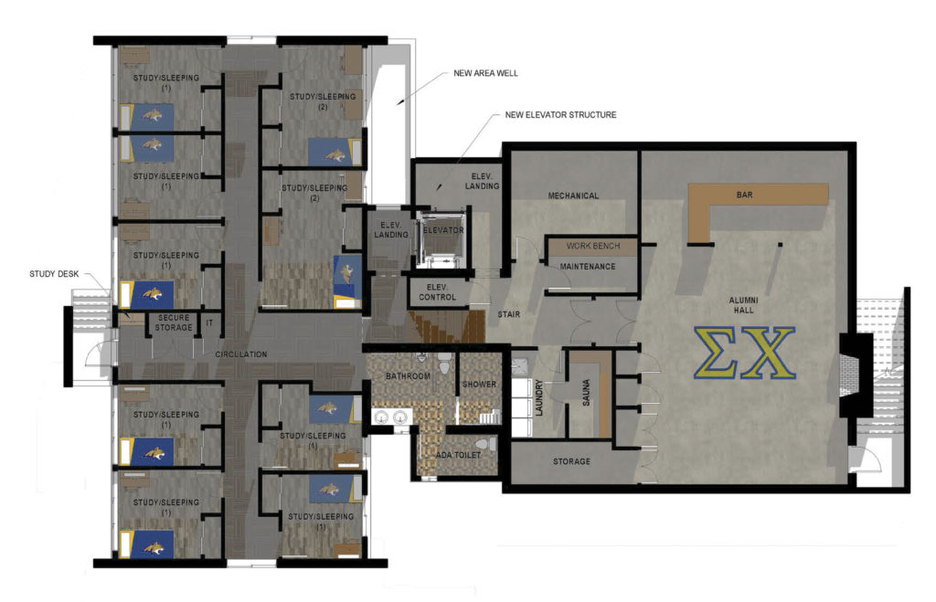 Sigma Basement Floor Plans | Beta Rho Chapter of Sigma Chi at the Montana State University